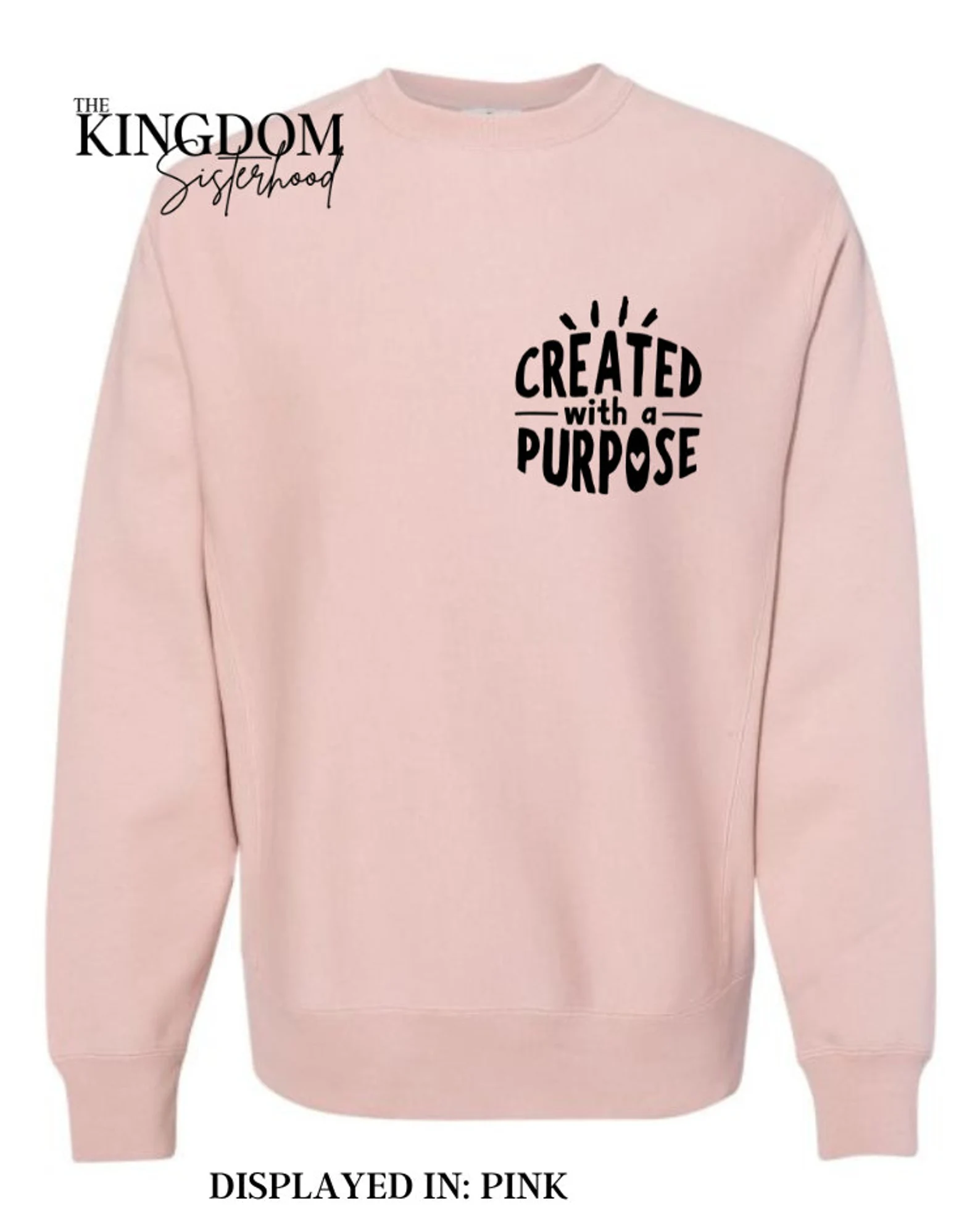 Created with a Purpose Premium Faith-Based Crewneck Sweatshirt - Image 4
