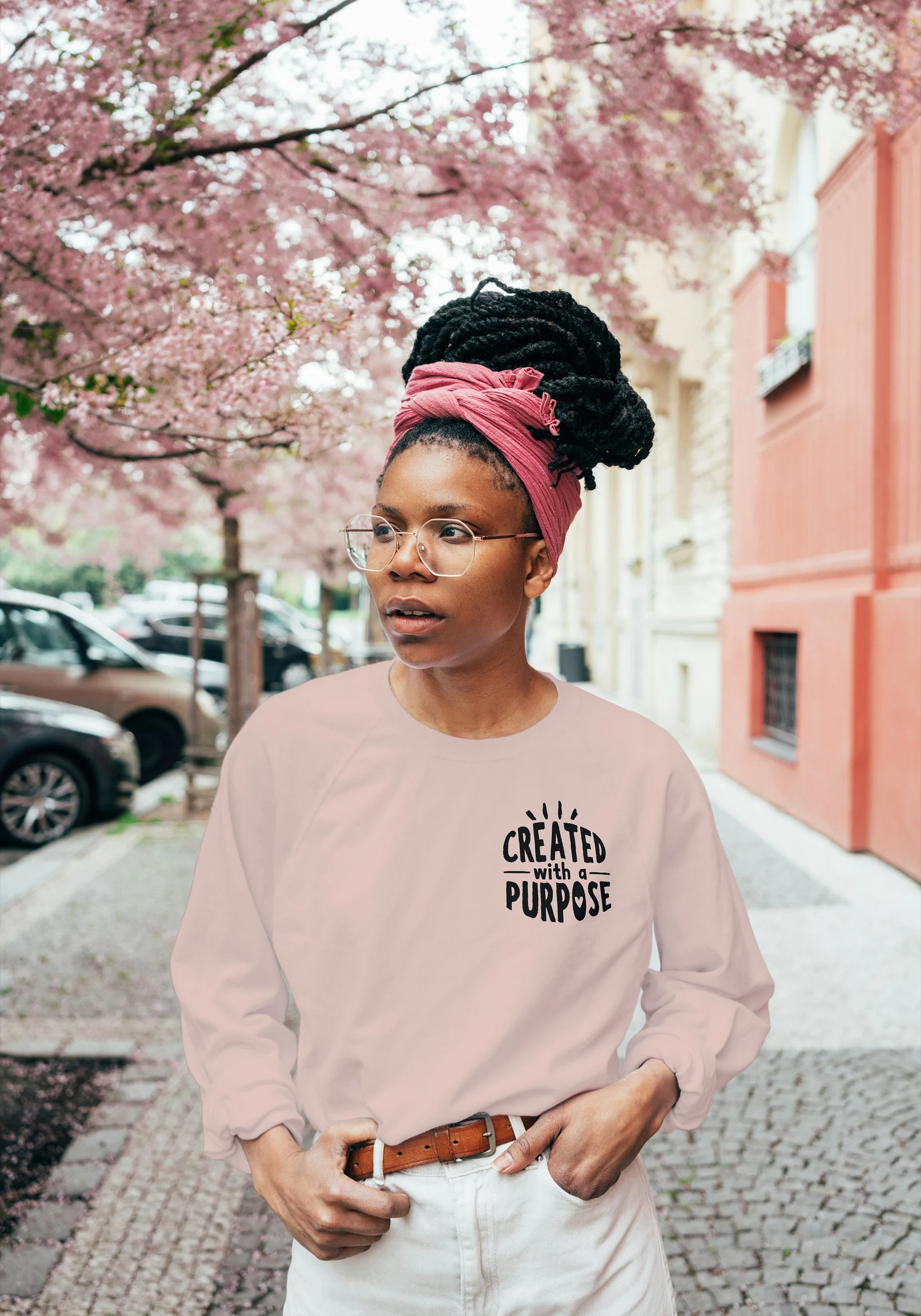 Created with a Purpose Premium Faith-Based Crewneck Sweatshirt - Image 6