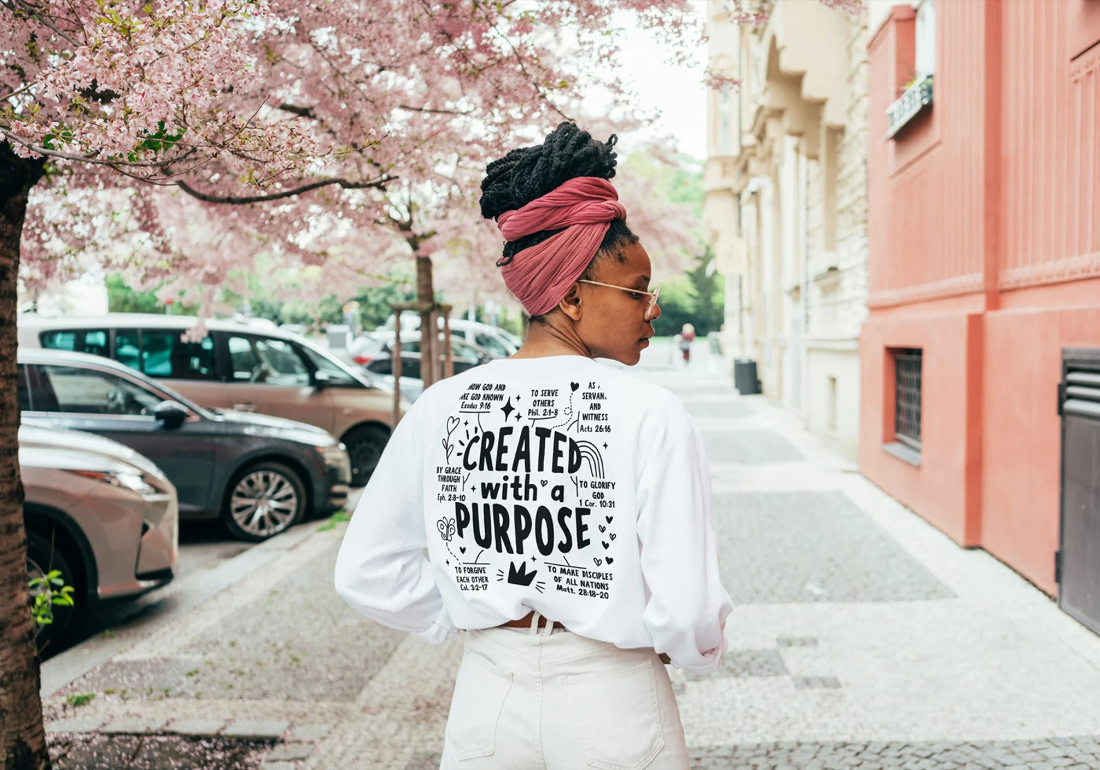 Created with a Purpose Premium Faith-Based Crewneck Sweatshirt - Image 7