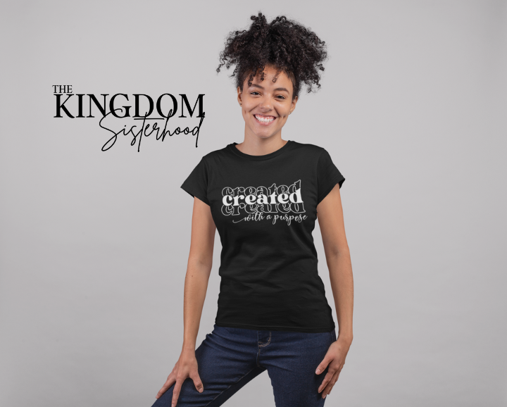 Created with a Purpose Christian T-Shirt for Adults - Image 2