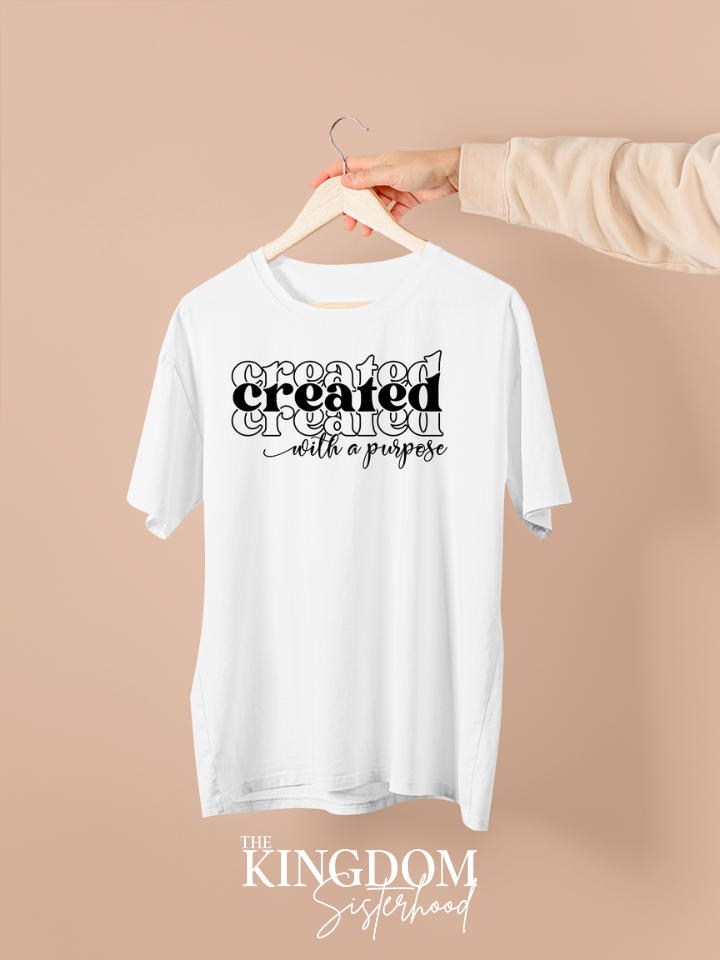 Created with a Purpose Christian T-Shirt for Adults - Image 4