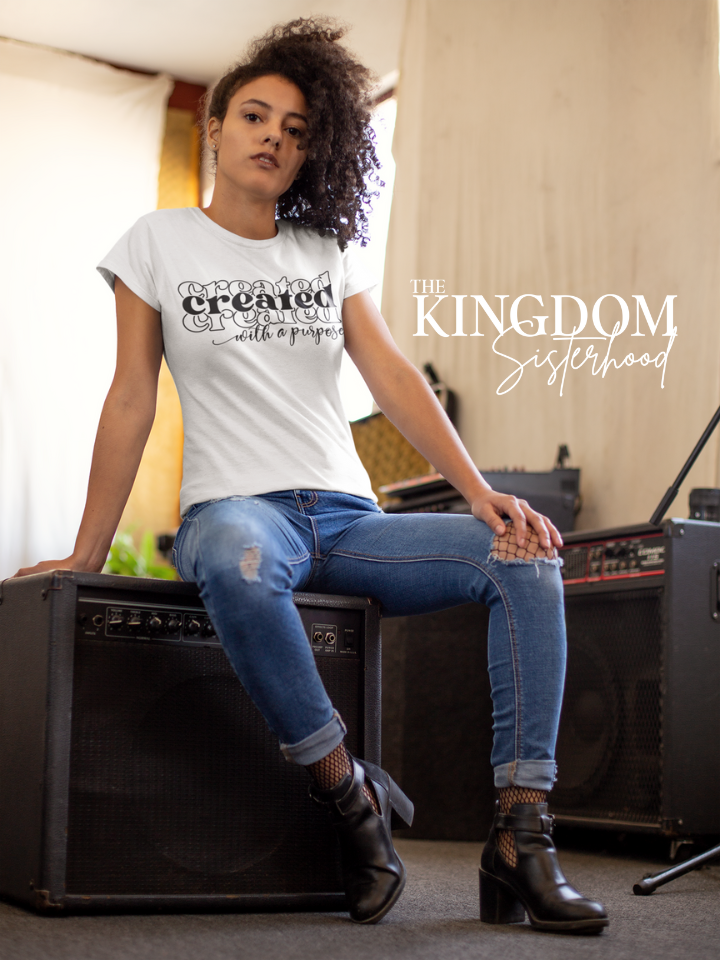 Created with a Purpose Christian T-Shirt for Adults - Image 3