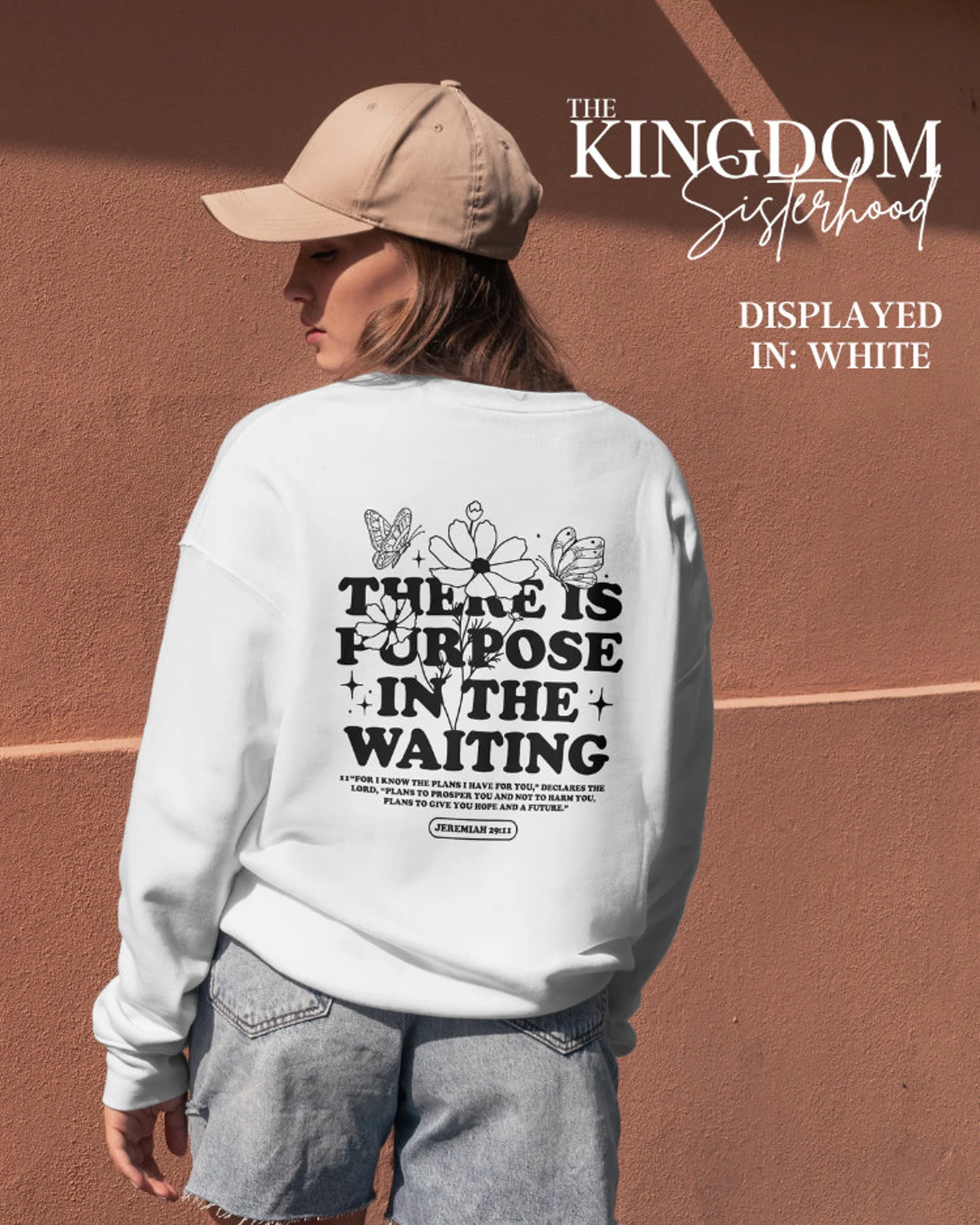 Purpose in the Waiting Premium Faith-Based Crewneck Sweatshirt