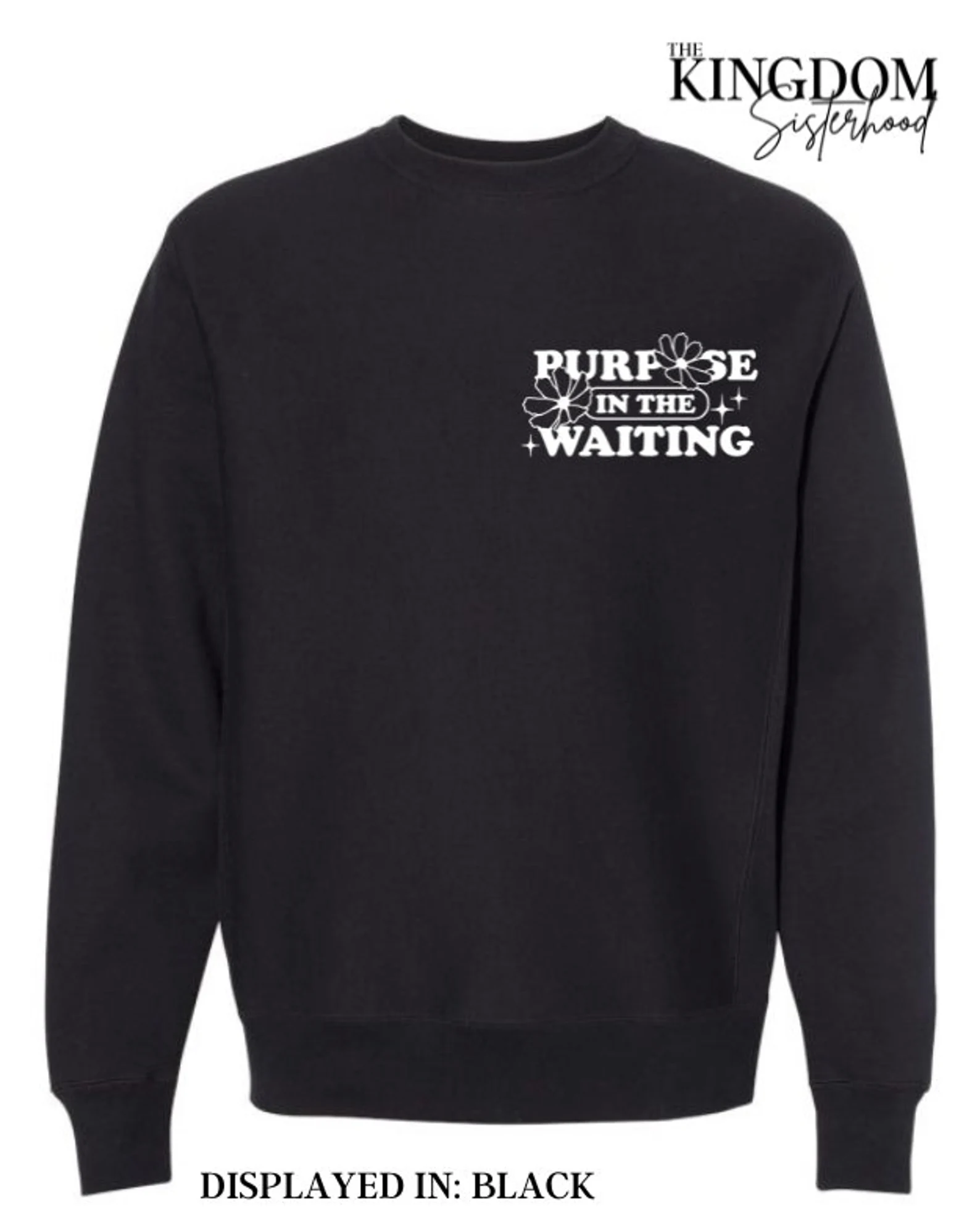 Purpose in the Waiting Premium Faith-Based Crewneck Sweatshirt - Image 4