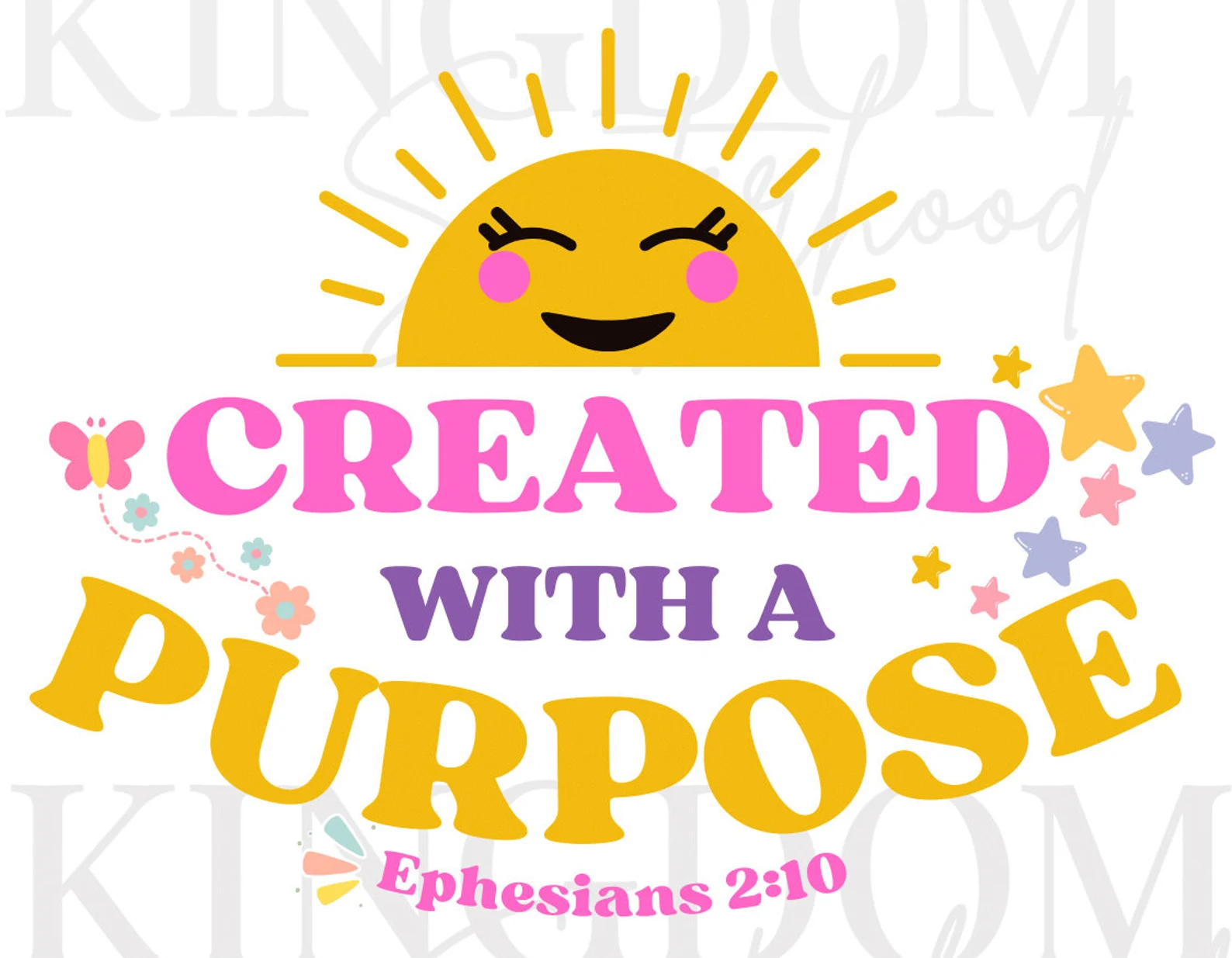 Created with a Purpose Christian Youth T-Shirt - Image 7