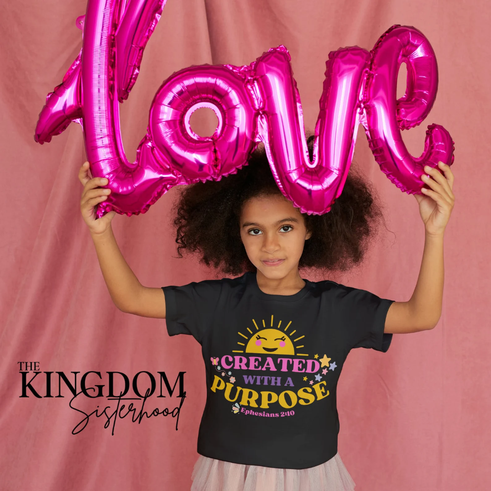Created with a Purpose Christian Youth T-Shirt - Image 5