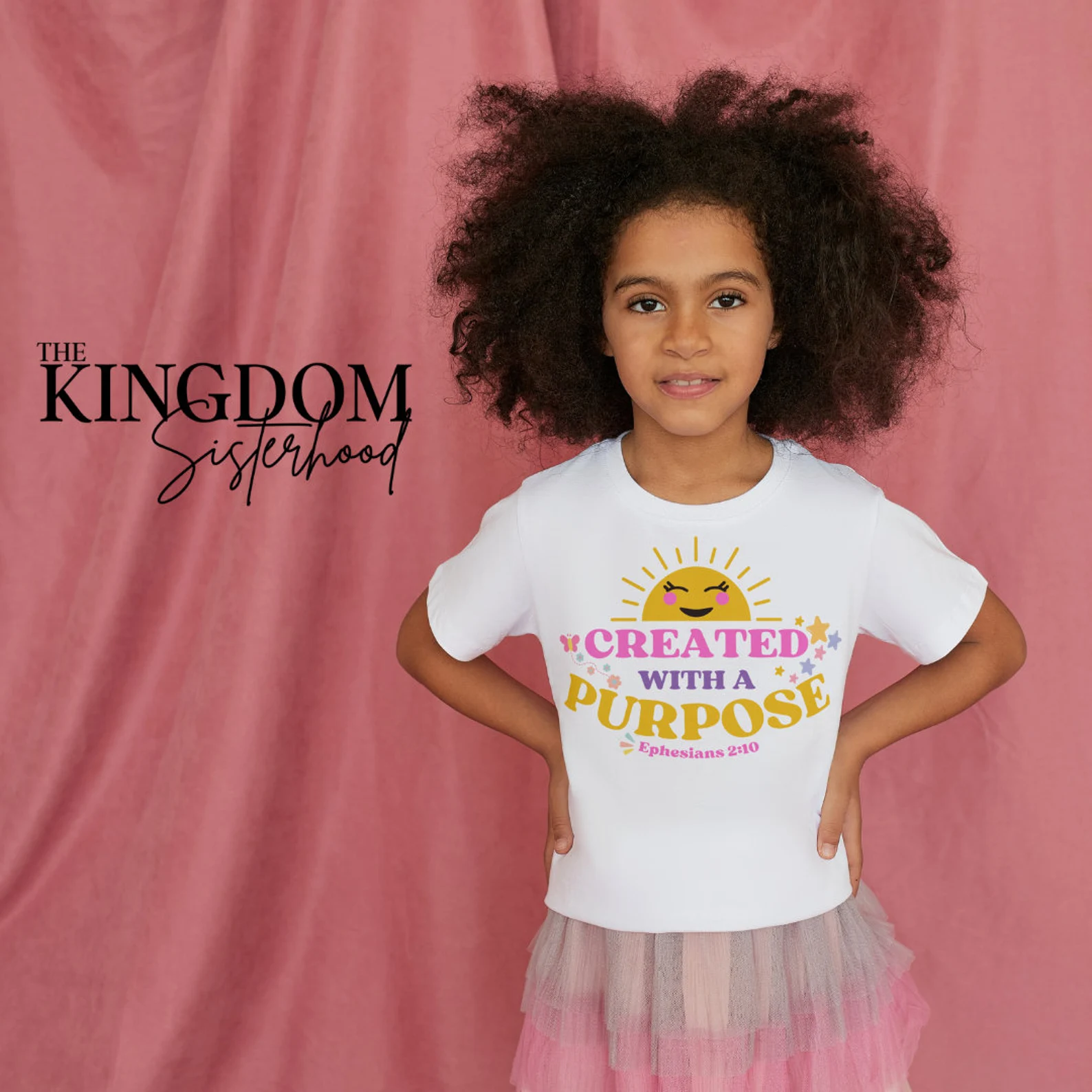 Created with a Purpose Christian Youth T-Shirt - Image 4